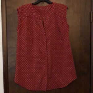 Women's Sleeveless Red Top